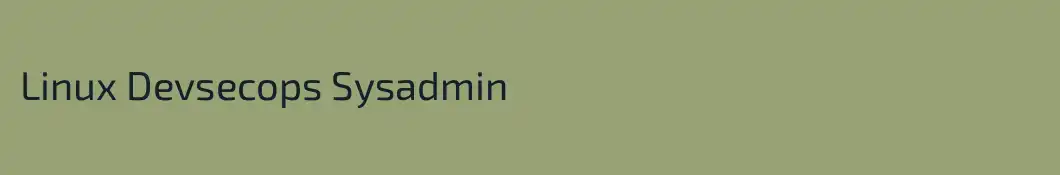 Linux Devsecops Sysadmin